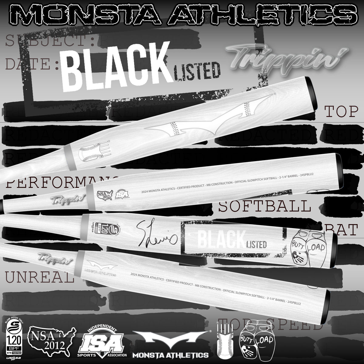2024 Blacklisted Buttload Slowpitch Softball Bat Monsta Athletics