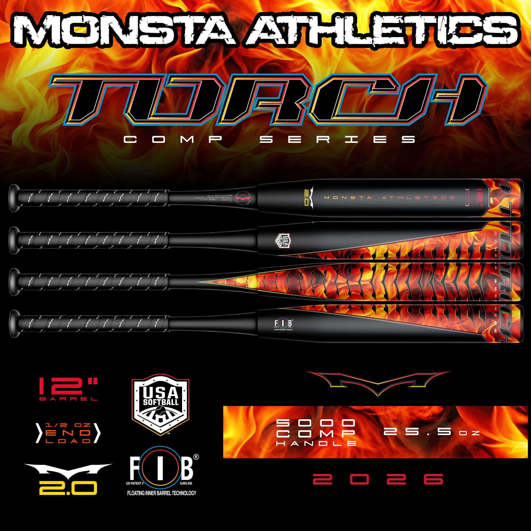 2025 Monsta TKO Torch Gold MX USA Softball Bat (Early 2026 Release) For Sale - Bats Plus