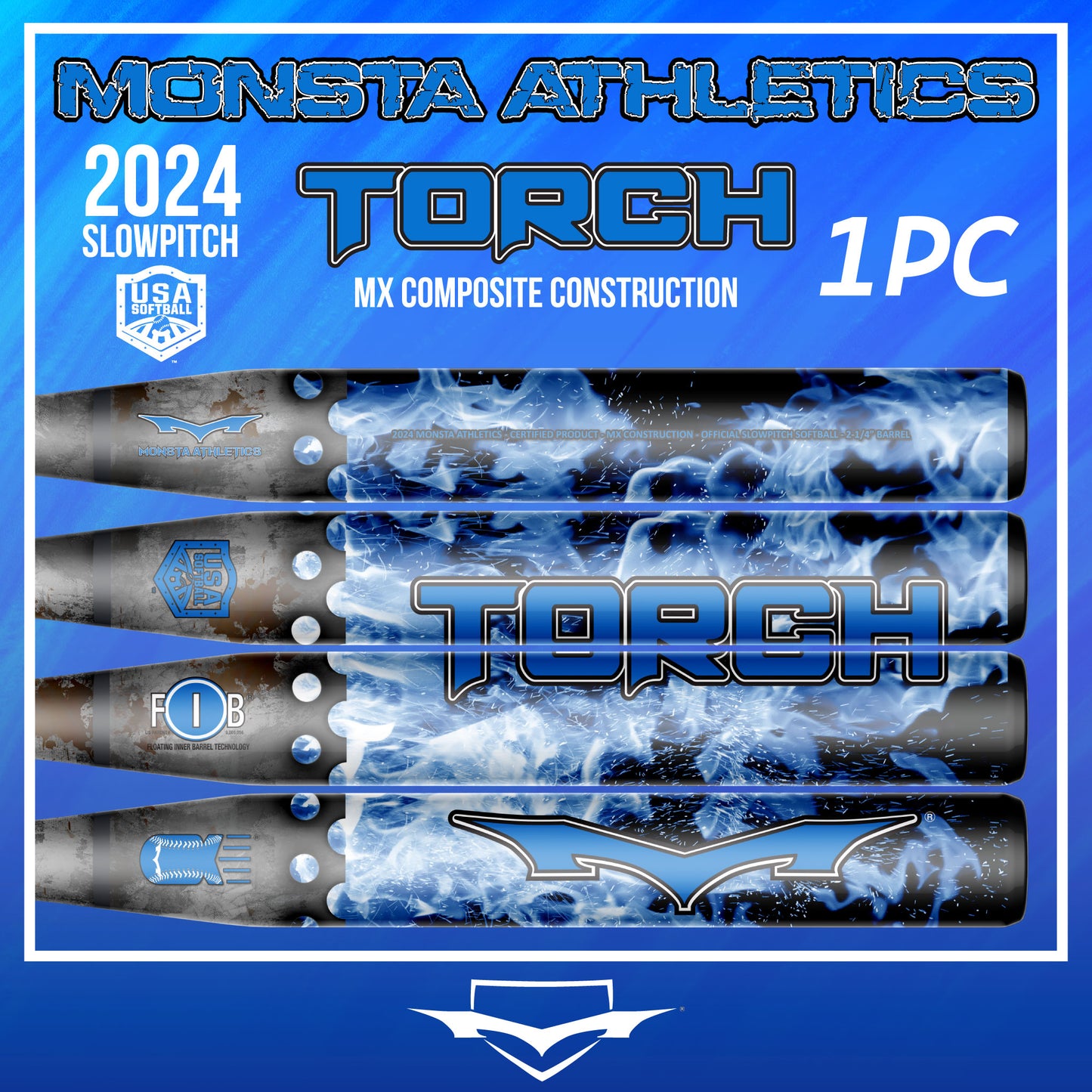 2024 USA ASA MX Torch 1-Piece Slowpitch Softball Bat *IN STOCK*