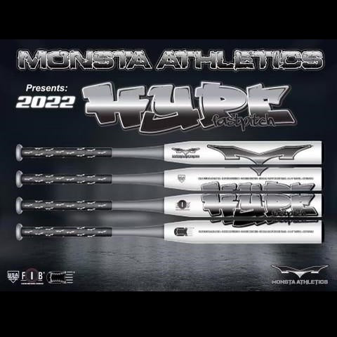 Monsta Athletics White and Black 2022 Hype USSSA USA ASA NSA Fastpitch Softball Bat