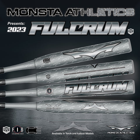 Monsta Athletics Silver 2023 Fulcrum Torch and Fallout USA ASA Slowpitch Softball Bat