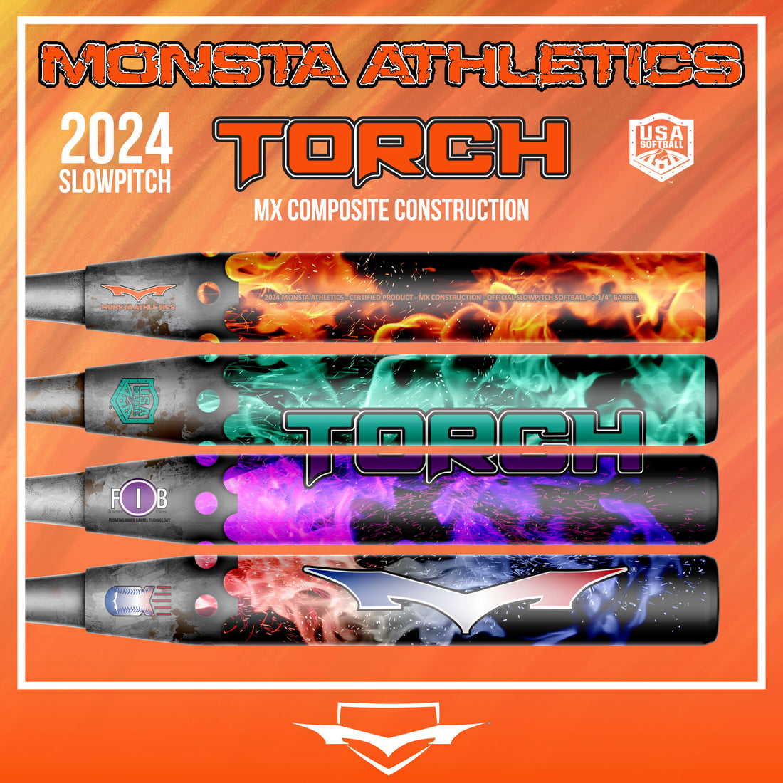 2024 USA ASA Torch Slowpitch Softball Bat *PREORDER* Monsta Athletics